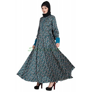 Printed Rama Green Dress